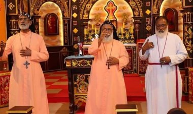 കാതോലിക്ക ബാവ തിരുമേനിക് പട്ടം മേജർ ആർച്ച്ബിഷപ് ഹൗസിൽ സ്വീകരണം നൽകി 