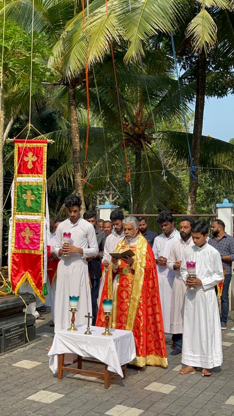 സെന്റ്. ജോസഫ് മലങ്കര കത്തോലിക്ക ദേവാലയത്തിൽ വിശുദ്ധ യൗസേഫ് പിതാവിന്റെയും ഗീവറുഗീസ് സഹദായുടെയും തിരുന്നാളിന്റെ കൊടിയേറി